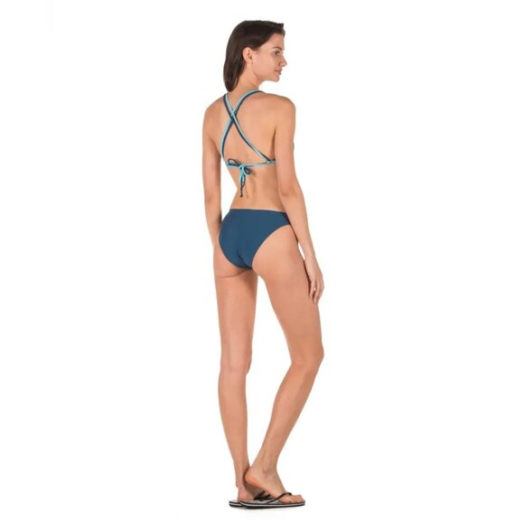 Adidas womens 42" Parley Beach Bikini 2-Piece Swimsuit Blue/Yellow DQ3174 - Picture 7 of 12